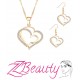 Set náhrdelník a náušnice Romantic Heart gold